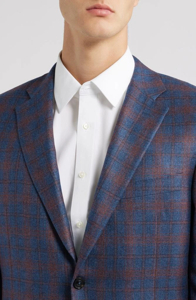 Canali Siena Regular Fit Plaid Silk & Cashmere Sport Coat 4