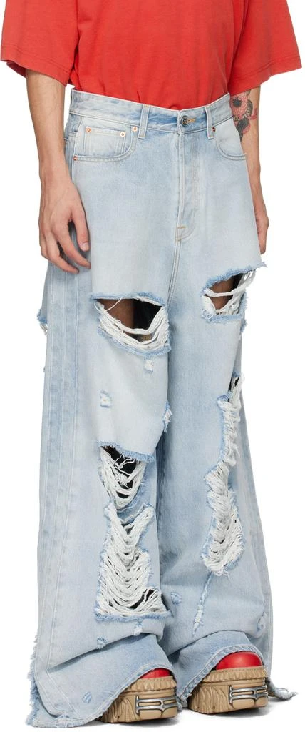 Vetements Blue Ripped Big Shape Jeans 2