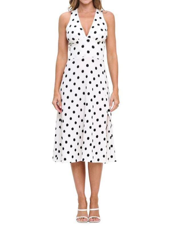 Renee C. Polka Dot Print A-line Dress 1