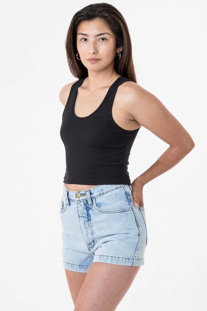Los Angeles Apparel 4308 - Baby Rib Crop Tank 1
