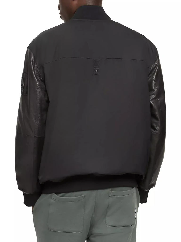 Moose Knuckles Montclair Leather-Sleeve Bomber Jacket 5