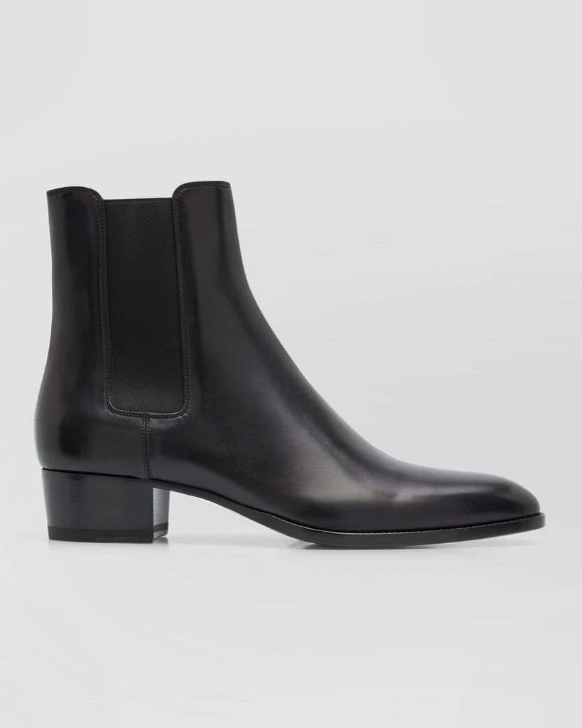 Yves Saint Laurent Men's Wyatt 40 Leather Chelsea Boots 1