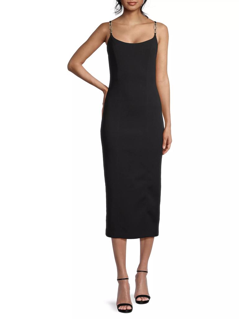 Misha Rylan Chain-Strap Midi-Dress