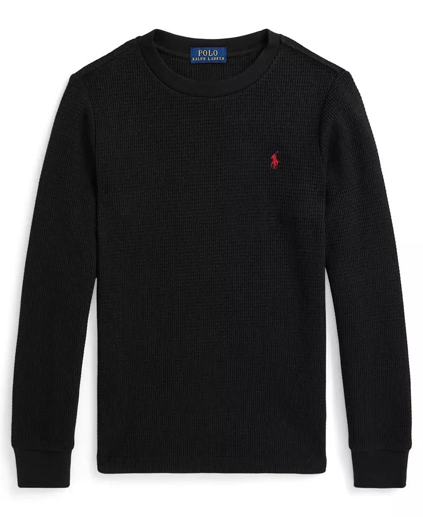Ralph Lauren Boys 2-7 Waffle-Knit Cotton Long-Sleeve T-Shirt