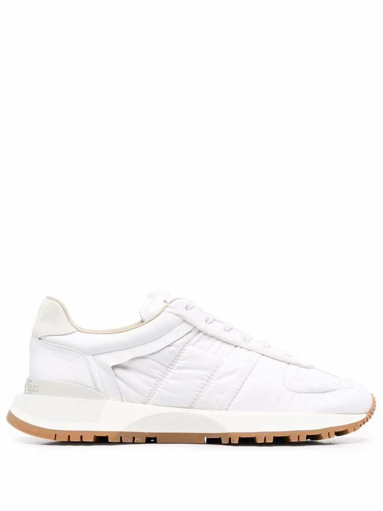 MAISON MARGIELA Maison Margiela White Leather And Canvas Retro Sneakers 1