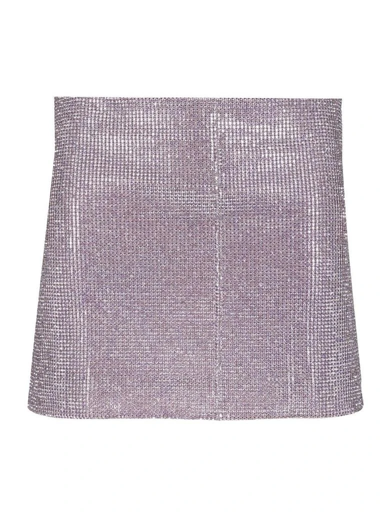 Self Portrait Self-Portrait Metallic Mesh Mini Skirt 1