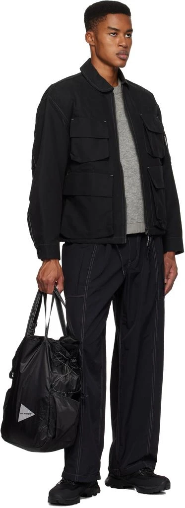 And Wander Black Sil Tote 4