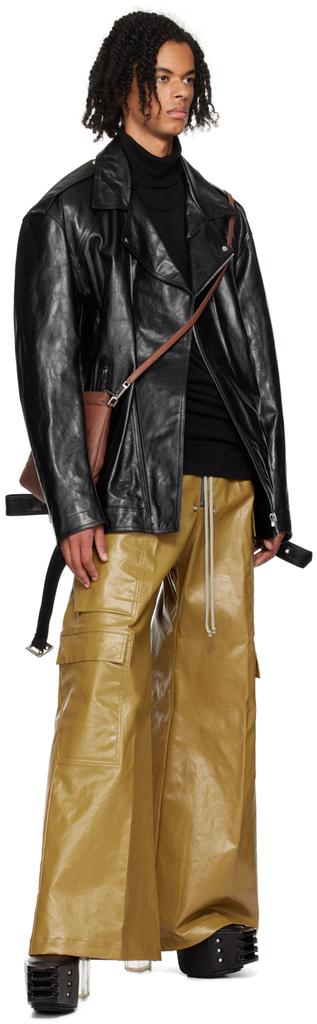Rick Owens Black Porterville Jumbo Luke Stooges Leather