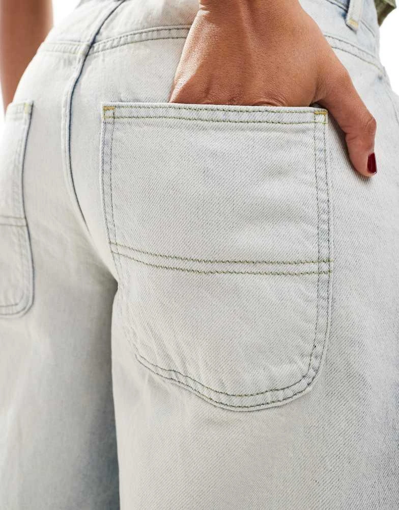 Noisy May Noisy May mid waist loose fit jeans in bleached grey 3