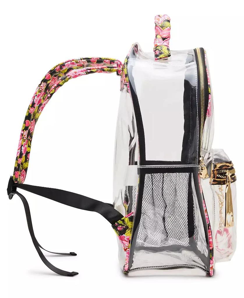 Betsey Johnson Wild Child Clear Large Backpack with Pouch 5