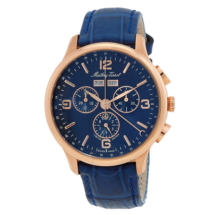 Mathey-Tissot Edmond Chronograph Quartz Blue Dial Men's Watch H1886CHPBU