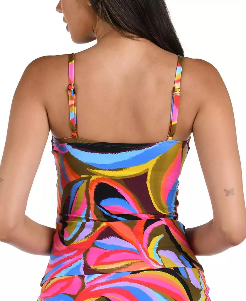 La Blanca Women's Tropic Waves Lingerie Strap Tankini Top 2