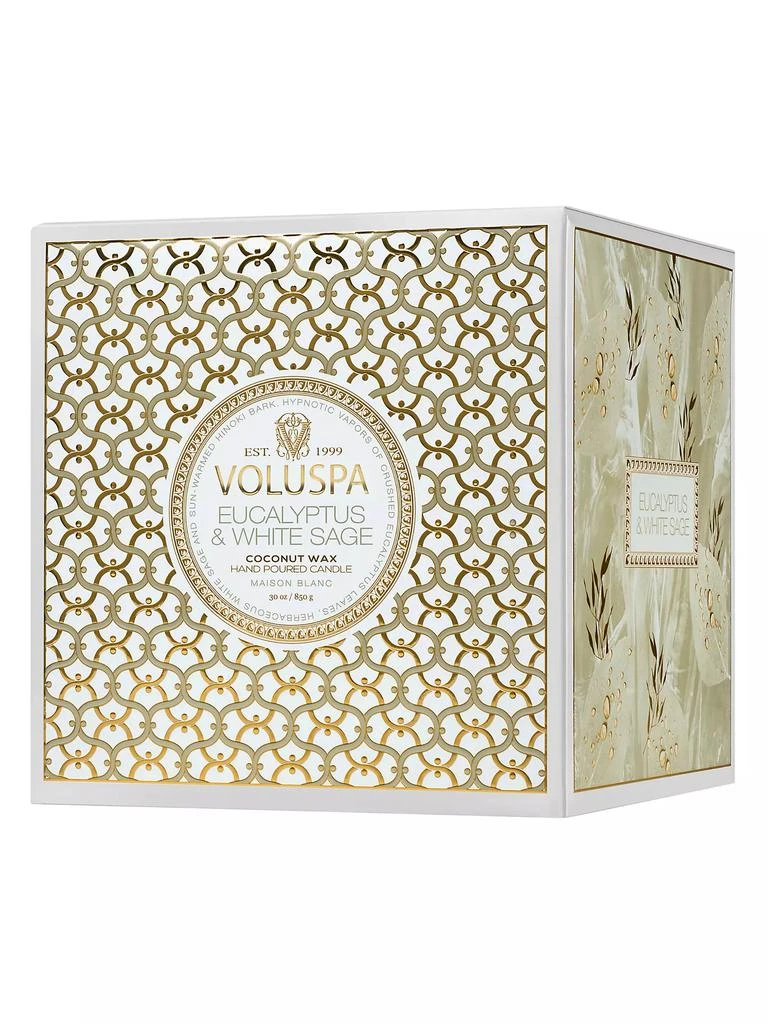 Voluspa Eucalyptus & White Sage Luxe Candle 3