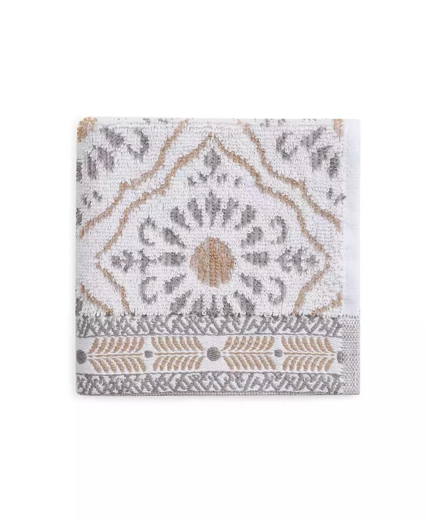 John Robshaw Rangila Cotton Washcloth, 12" x 12" 1