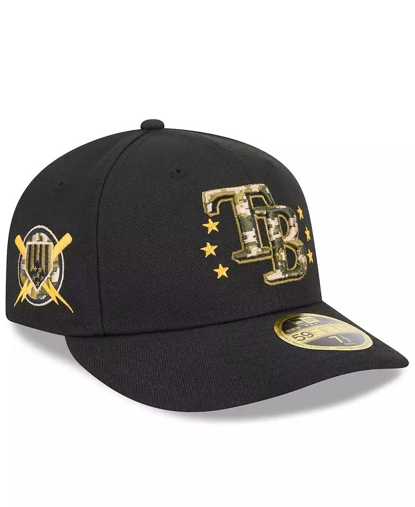 New Era Men's Black Tampa Bay Rays 2024 Armed Forces Day Low Profile 59FIFTY Fitted Hat 1