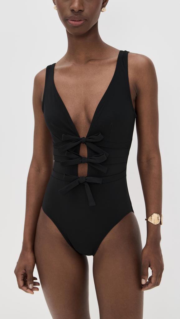 Karla Colletto Lenora V Neck Silent Underwire Tank with High Back One Piece