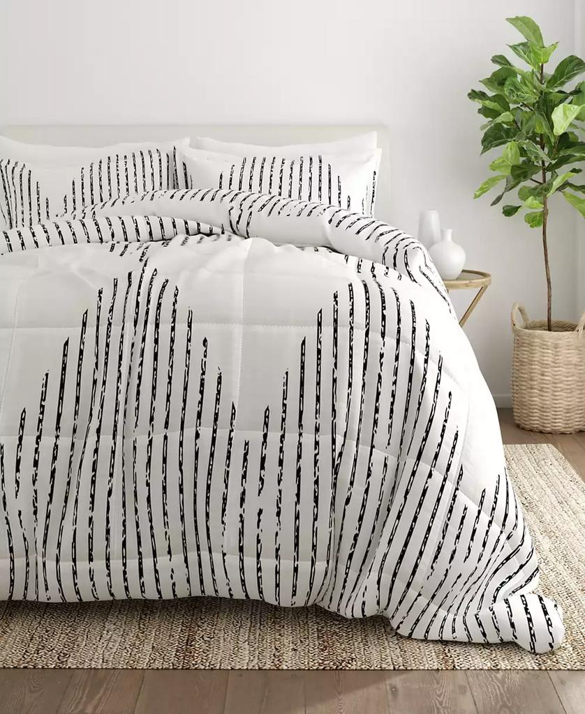 IENJOY HOME Ultra Soft Diamond Stripe 3-Pc. Comforter Set