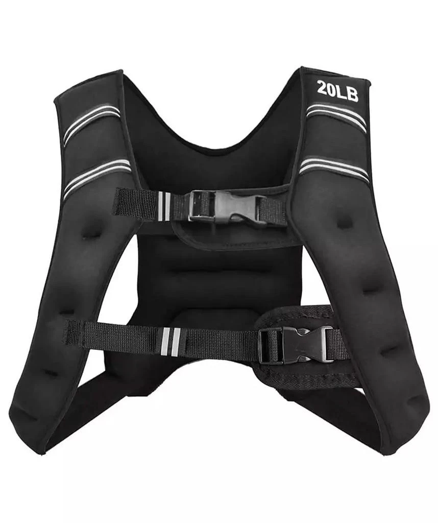 SUGIFT Training Weight Vest Workout Equipment with Adjustable Buckles and Mesh Bag-20 lbs