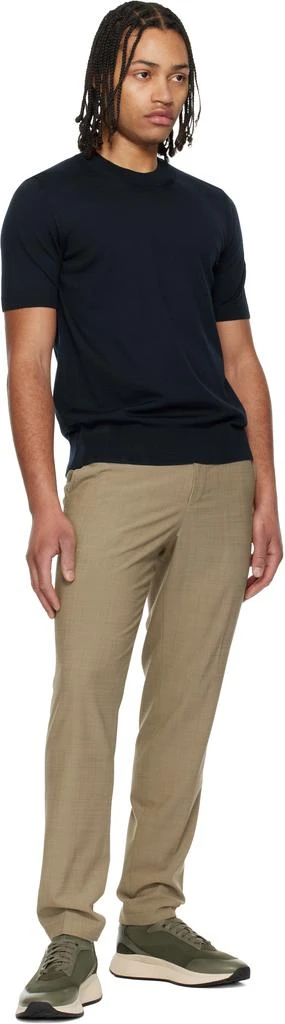 Hugo Boss Beige Washable Slim-Fit Wool Blend Trousers 4