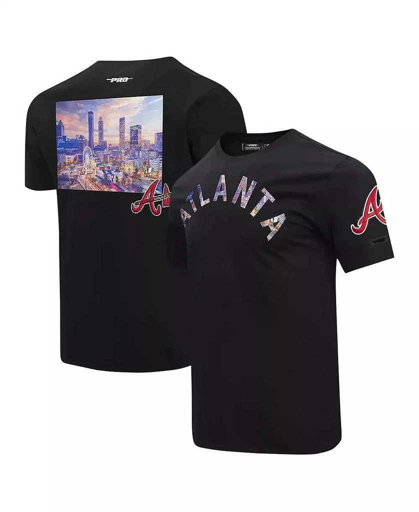 Pro Standard Men's Black Atlanta Braves Cityscape T-Shirt 1