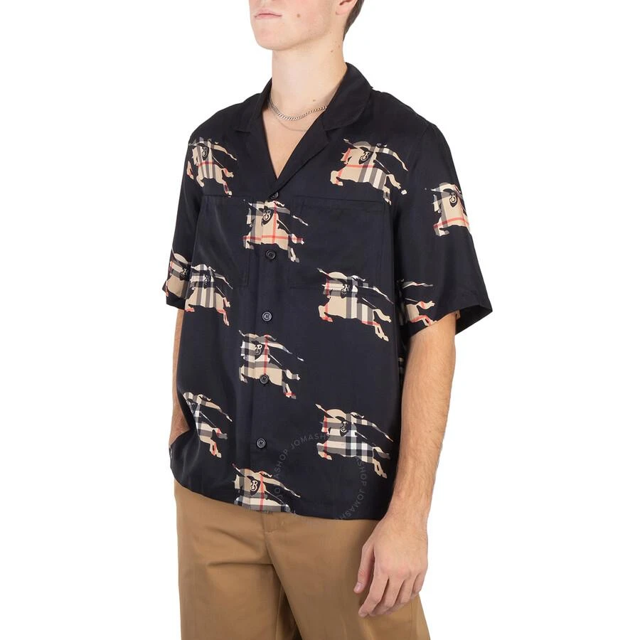 Burberry Equestrian Knight-Print Silk Shirt 3