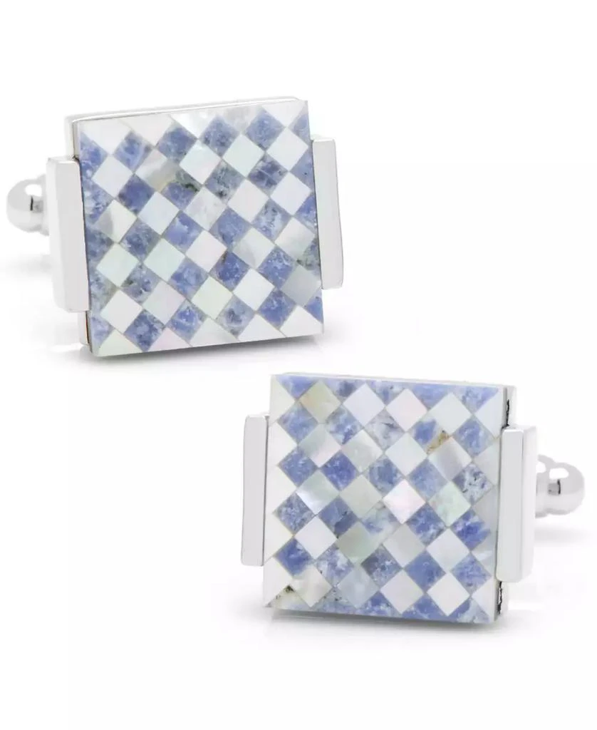Cufflinks Inc. Floating Mother of Pearl Checkered Cufflinks