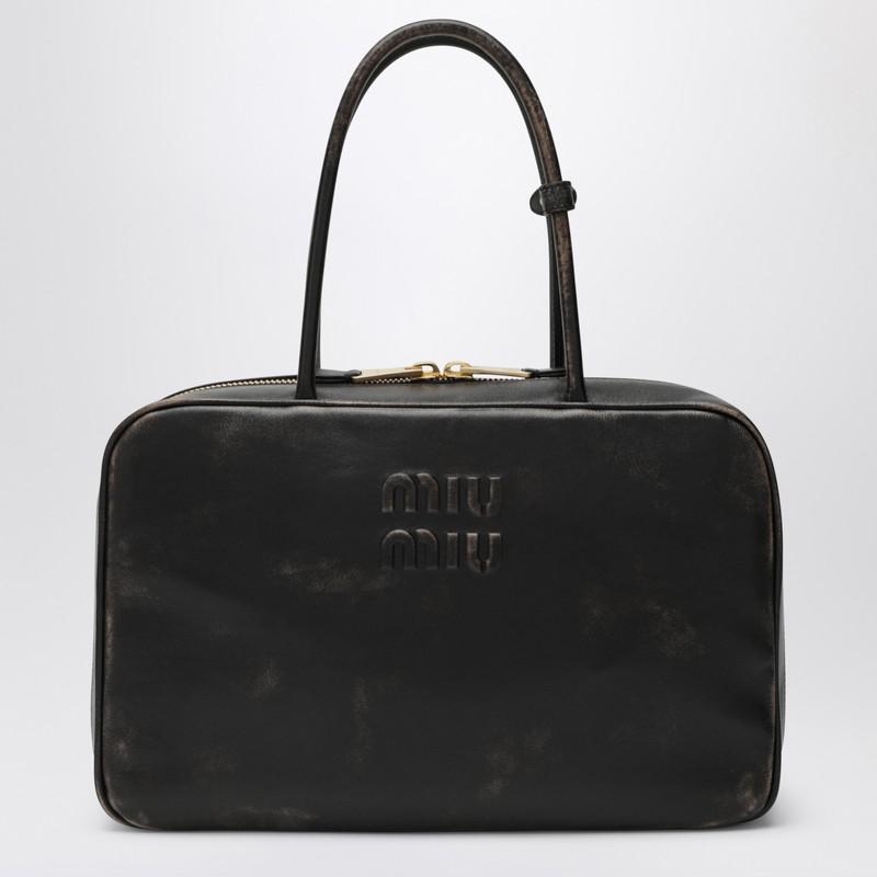 Miu Miu Black Beau bag in Naplak patent leather - Tote Bags