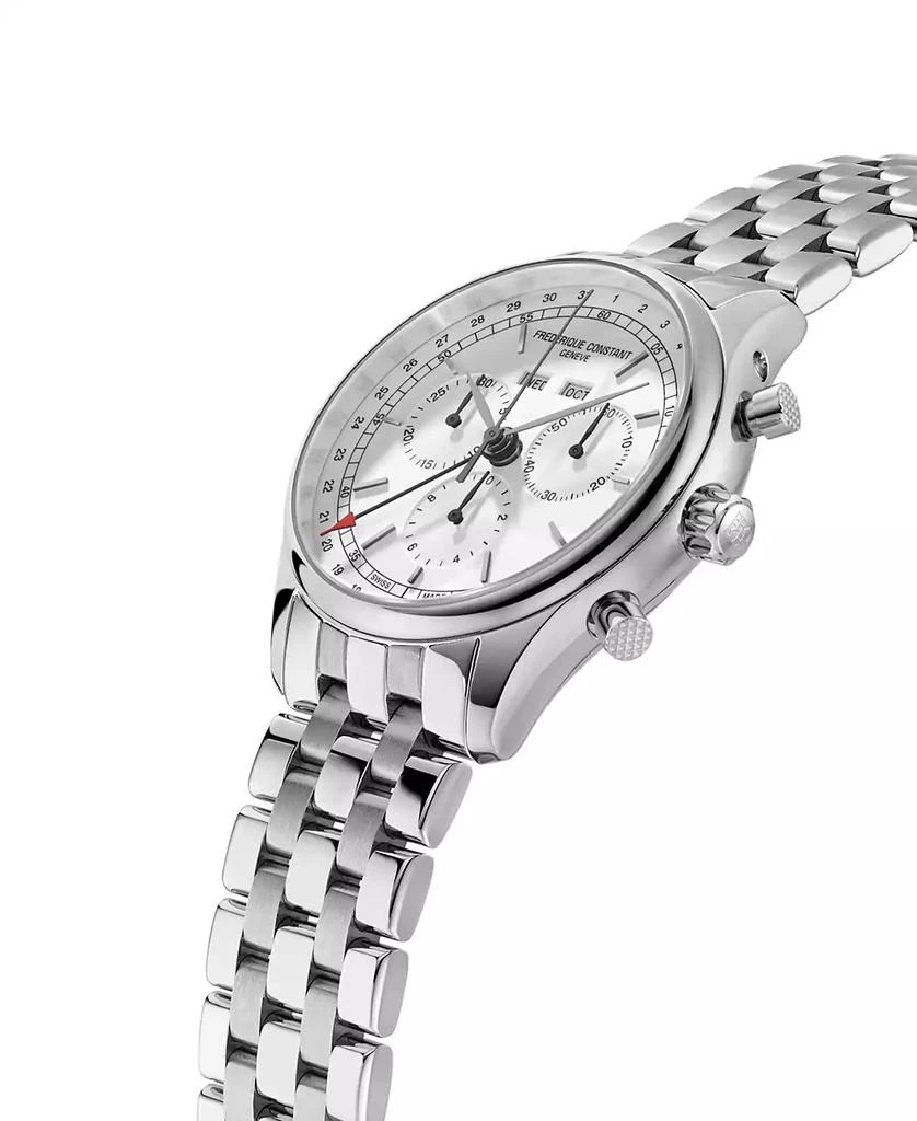 Frederique Constant Men's Swiss Chronograph Classics Stainless Steel Bracelet Watch 40mm 2