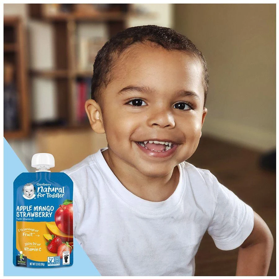 Gerber Natural for Toddler Food Pouches Apple Mango Strawberry 8