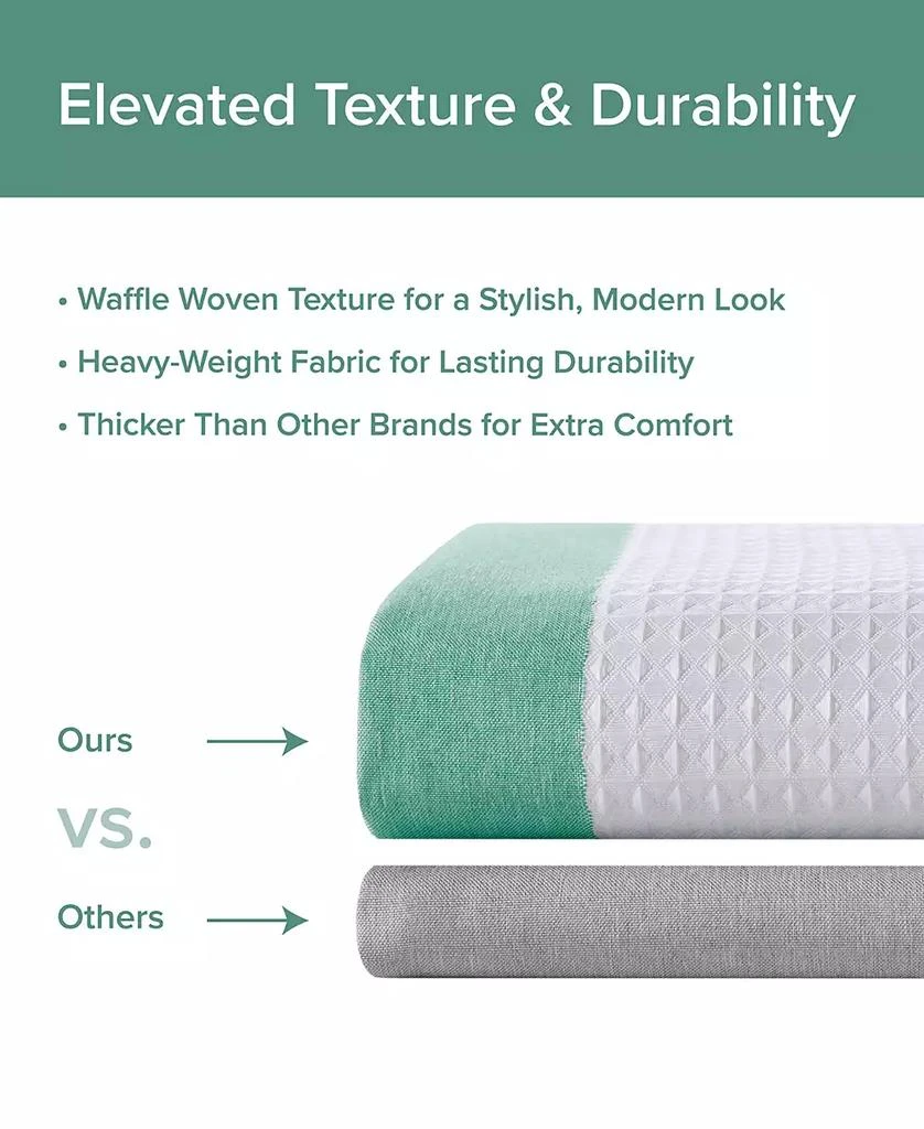 Madison Park Spa Waffle 3M-Scotchgard™ Shower Curtain, 72" x  84" 9