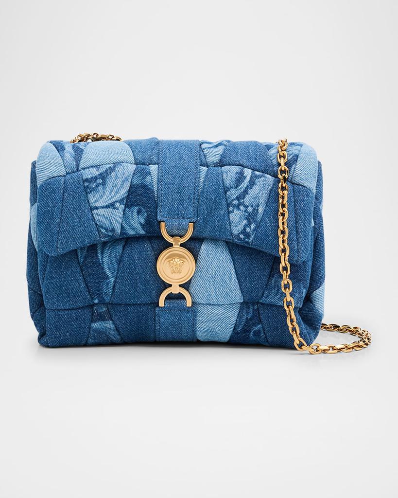 Versace Versace Logo-Lettering Zipped Shoulder Bag