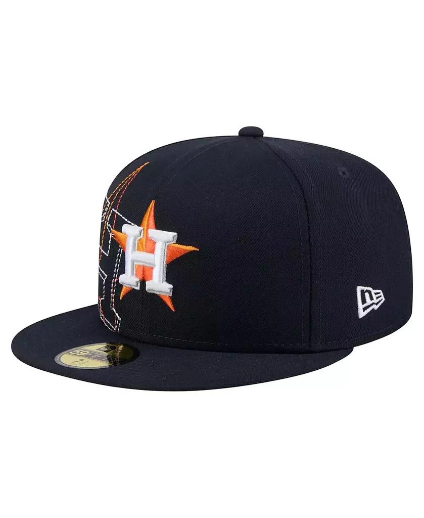 New Era Men's Navy Houston Astros Yarn Stitch 59FIFTY Fitted Hat 3