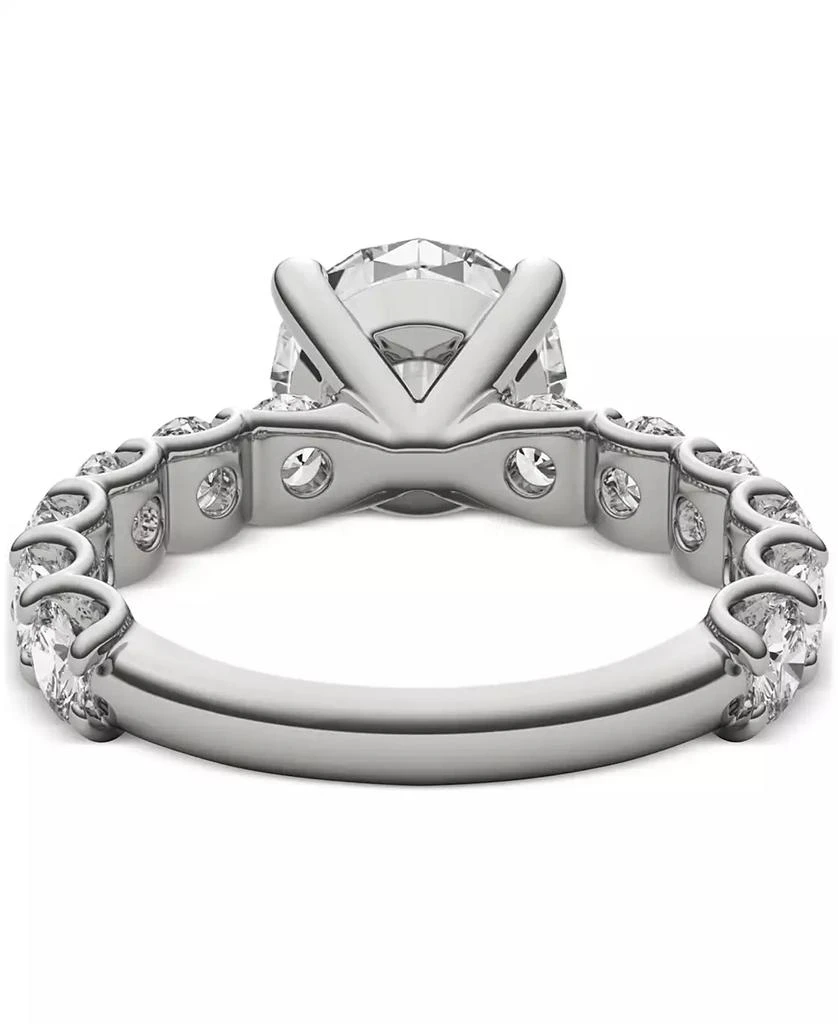 Charles & Colvard Moissanite Solitaire & Trellis-Set Side Stone Ring (3-3/4 ct. t.w.) in 14k White Gold 5
