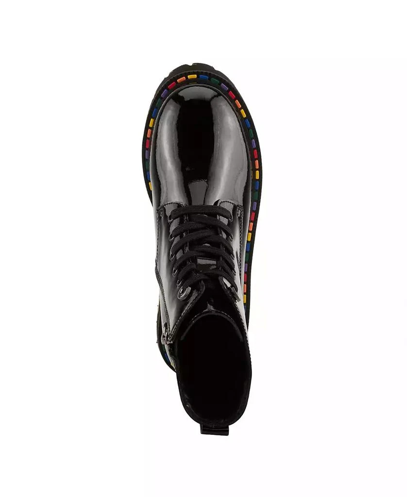 Spring Step Mistique Waterproof Leather Lace-Up Rain Boot with Artistic Outsole and Side Zipper 3