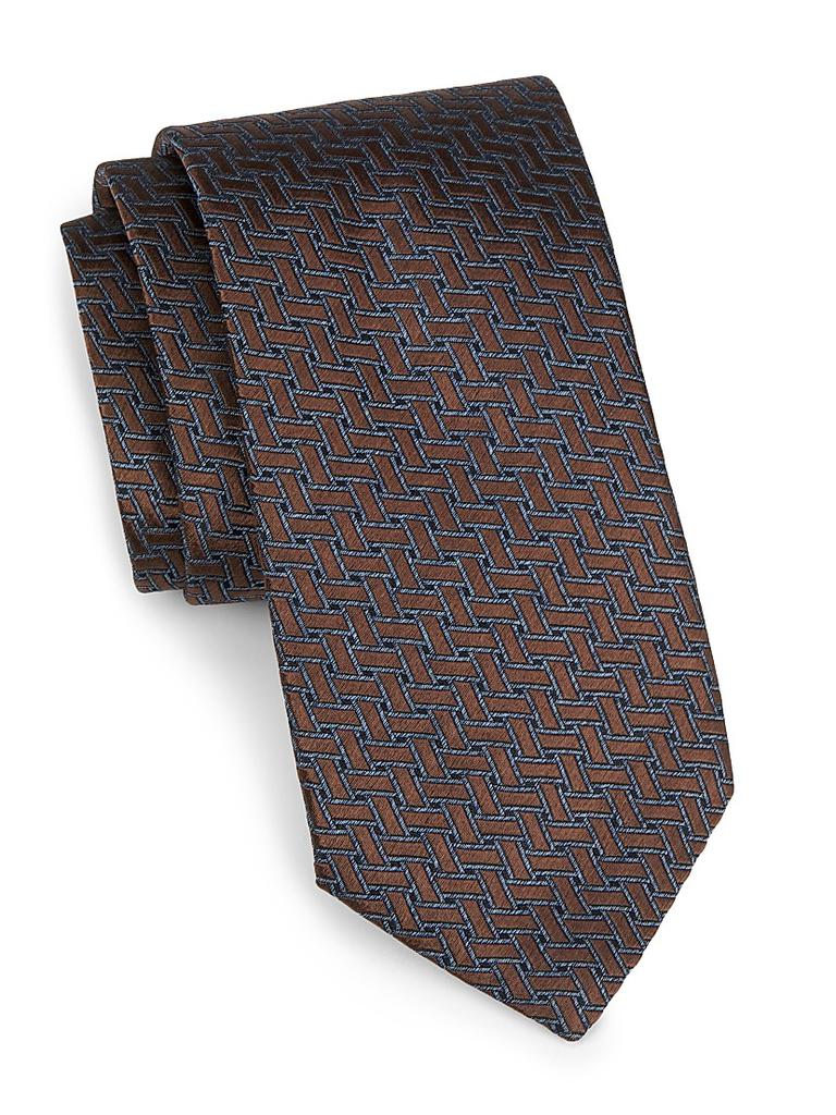 Canali Geometric Silk Tie