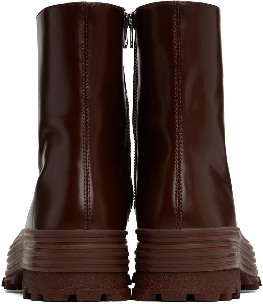 CAMPERLAB Burgundy Traktori Boots
