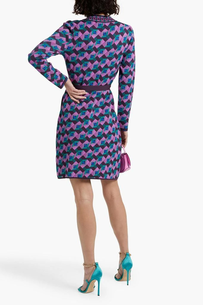Diane von Furstenberg Edwina intarsia-knit mini wrap dress 3