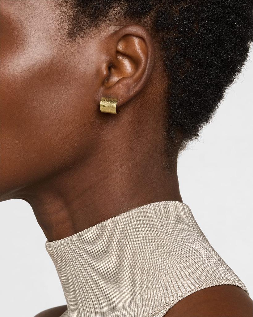 POPPY FINCH 14K Yellow Gold Foil Huggie Earrings