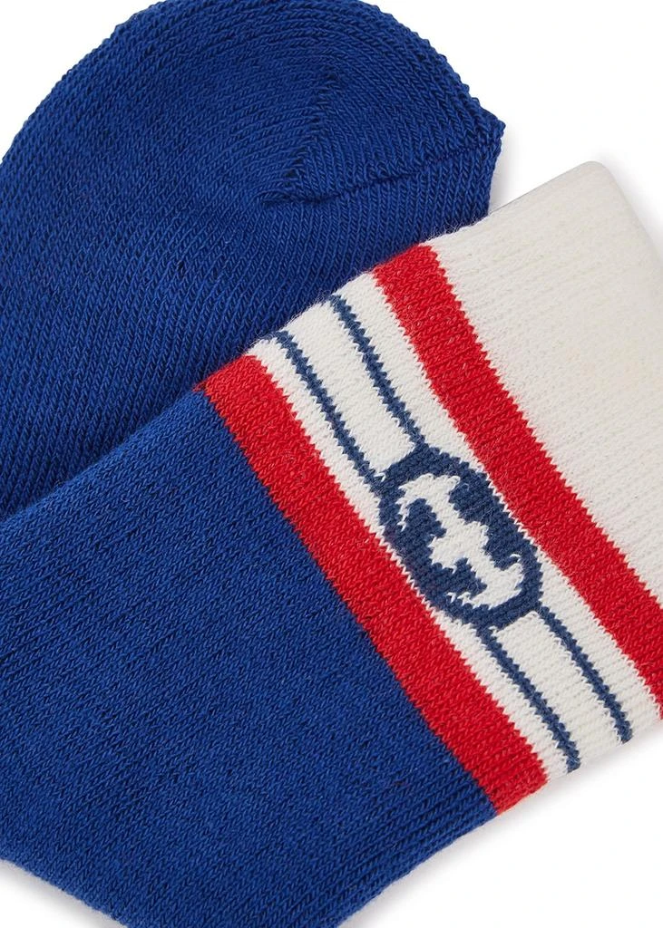 Gucci BABY Blue and cream stripe socks 2