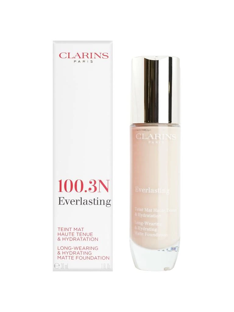 Clarins Everlasting Matte Foundation 100.3N Shell All Skin Types 1 OZ 1