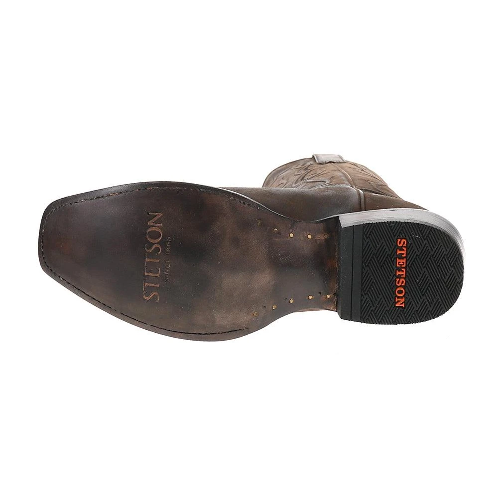STETSON Paxton Embroidered Snip Toe Pull On Cowboy Boots 5
