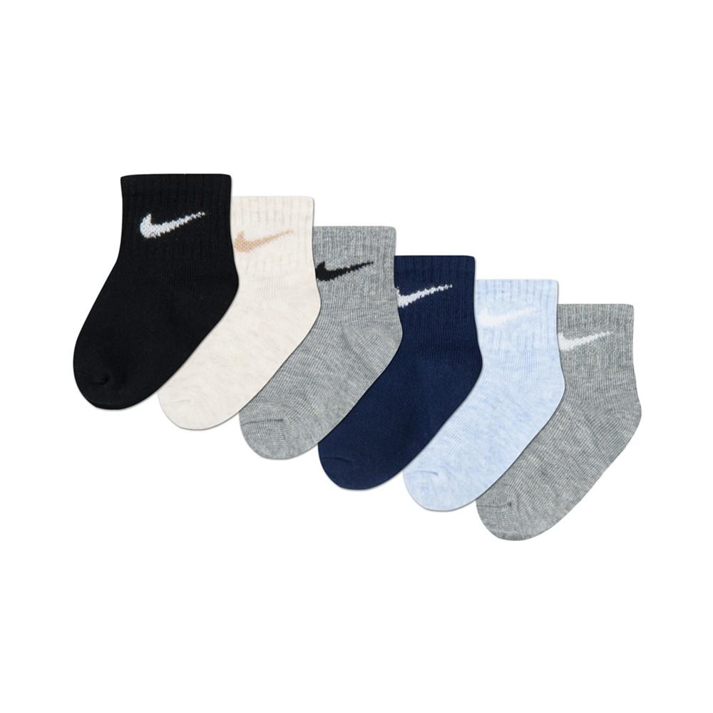 Nike Baby Boys or Baby Girls Assorted Ankle Socks, Pack of 6