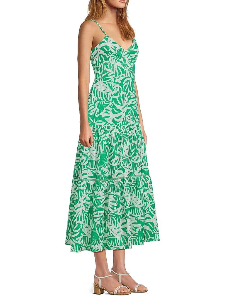 Brittany Leafy Tiered Midi-Dress  On Sale Now with Up to 71% Off |  Discover Exclusive Deals & Savings at BeyondStyle  Authentic Ro's Garden  floral|a-line|dresses|modern|cotton|v-neck|women-owned or  founded|sleeveless|women's|midi-length|Women's ...