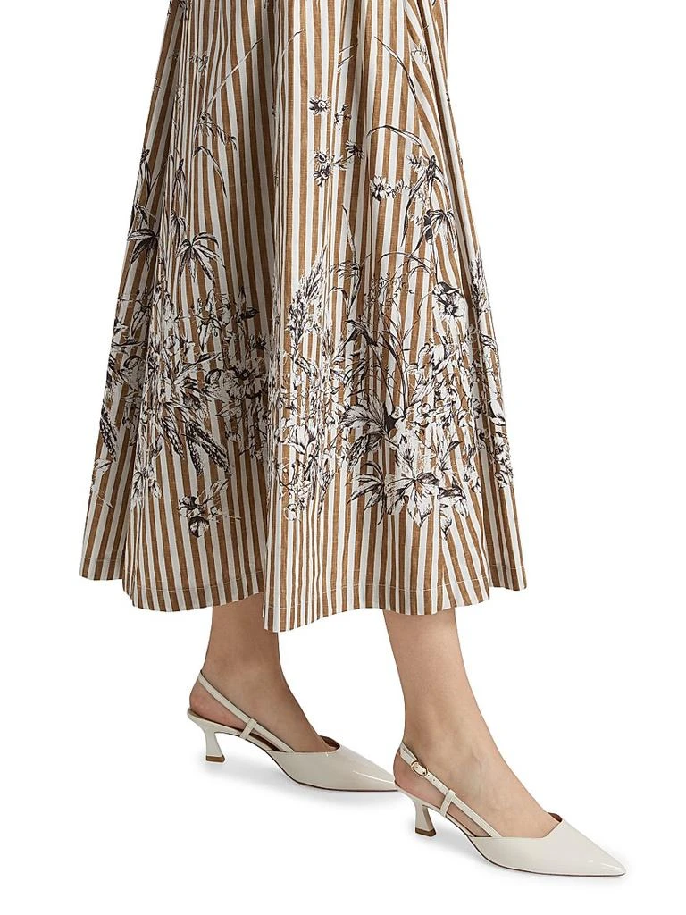 LELA ROSE Caitlin Striped Midi-Dress 6