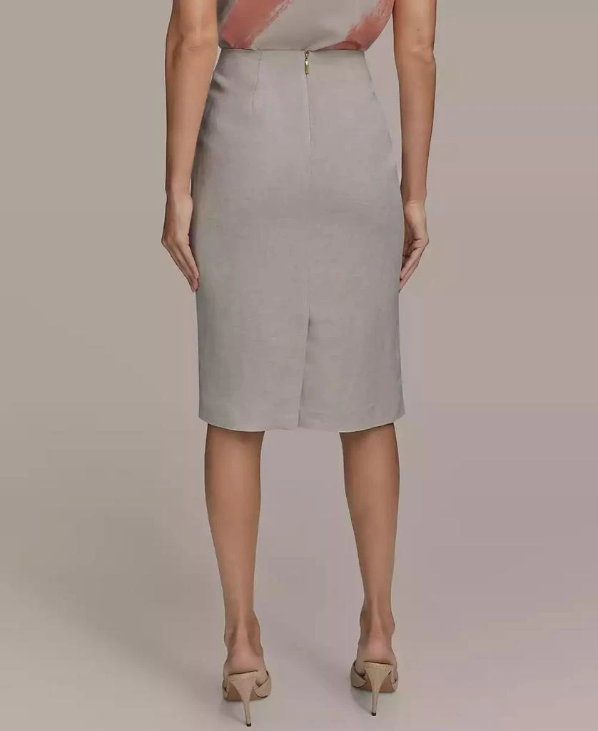 Donna Karan Women's Linen-Blend Pencil Skirt 2