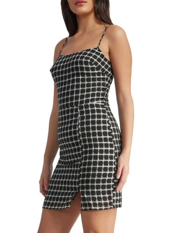 Dress The Population Kallan Plaid Bodycon Mini Dress 3