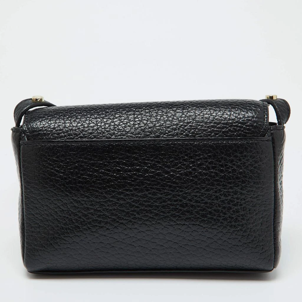 Aigner Aigner Black Leather Flap Crossbody Bag 4