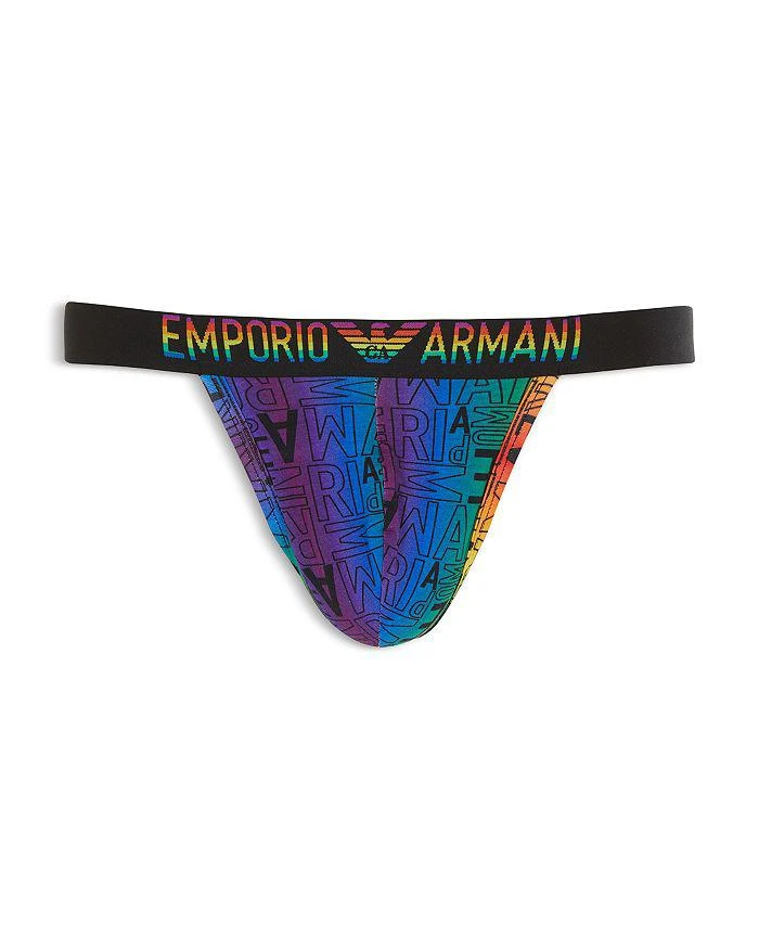 Emporio Armani Rainbow Logo Stretch Cotton Jockstrap 2 Pack 3