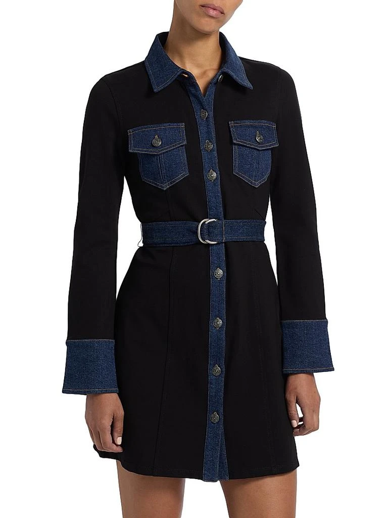 Cinq à Sept Aliza Denim-Trimmed Minidress 3