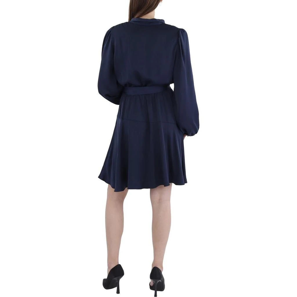 Gabby Skye Womens Collared Above Knee Wrap Dress 2